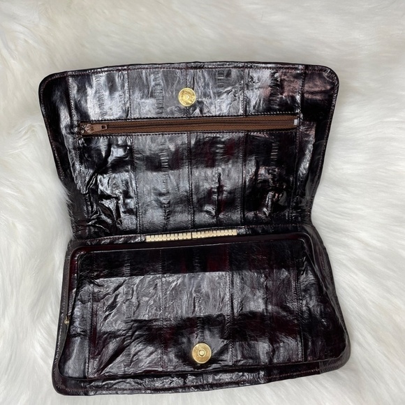 Soft Leather Dark Brown Clutch - Picture 4 of 8